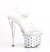 Pleaser DISCOLITE-708DOTS Plateau Sandalettes Transparent Colorful EU-38 / US-8