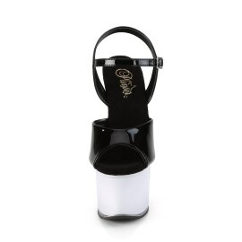 Pleaser DISCOLITE-709 Plateau Sandalettes Patent Black...
