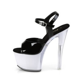 Pleaser DISCOLITE-709 Plateau Sandalettes Patent Black Colorful EU-35 / US-5