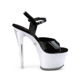 Pleaser DISCOLITE-709 Plateau Sandalettes Patent Black Colorful EU-35 / US-5