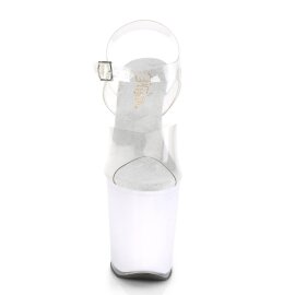 Pleaser DISCOLITE-808 Plateau Sandalettes Transparent...