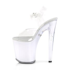 Pleaser DISCOLITE-808 Plateau Sandalettes Transparent Colorful EU-35 / US-5