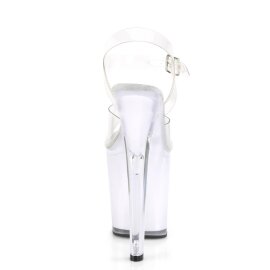 Pleaser DISCOLITE-808 Plateau Sandalettes Transparent Colorful EU-35 / US-5
