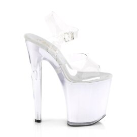 Pleaser DISCOLITE-808 Plateau Sandalettes Transparent Colorful EU-35 / US-5