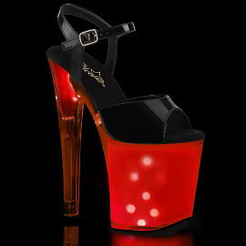 Pleaser DISCOLITE-809 Plateau Sandalettes Patent Black...
