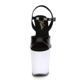 Pleaser DISCOLITE-809 Plateau Sandalettes Patent Black...