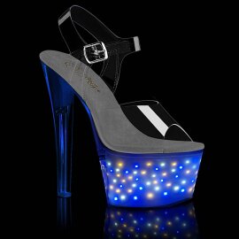 Pleaser ECHOLITE-708 Plateau Sandalettes Transparent...
