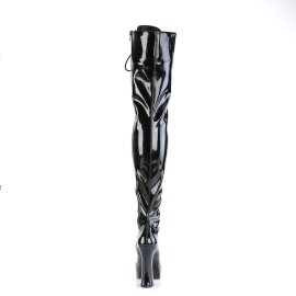 Pleaser ELECTRA-3023 Overknee Boots Patent Black EU-37 / US-7