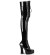 Pleaser ELECTRA-3023 Overknee Boots Patent Black EU-38 / US-8
