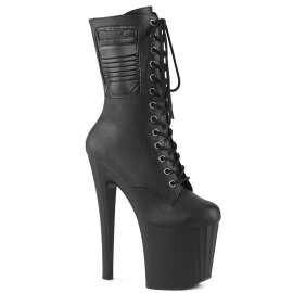 Pleaser ENCHANT-1040PK Platform Boots Faux Leather Black...