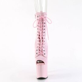 Pleaser ENCHANT-1041 Platform Boots Patent Light Pink...