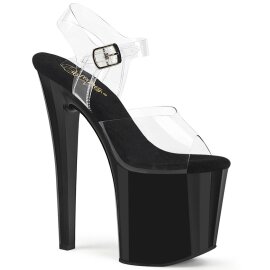 Pleaser ENCHANT-708 Plateau Sandalettes Transparent Black...