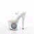 Pleaser ENCHANT-708LT-CIRCLE Plateau Sandalettes Transparent Silver EU-35 / US-5