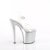 Pleaser ENCHANT-708LT-CIRCLE Plateau Sandalettes Transparent Silver EU-35 / US-5