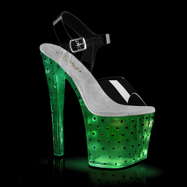 Pleaser ENCHANT-708T-LT Plateau Sandalettes Transparent...
