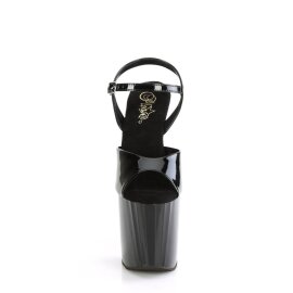 Pleaser ENCHANT-709 Plateau Sandalettes Patent Black EU-40 / US-10