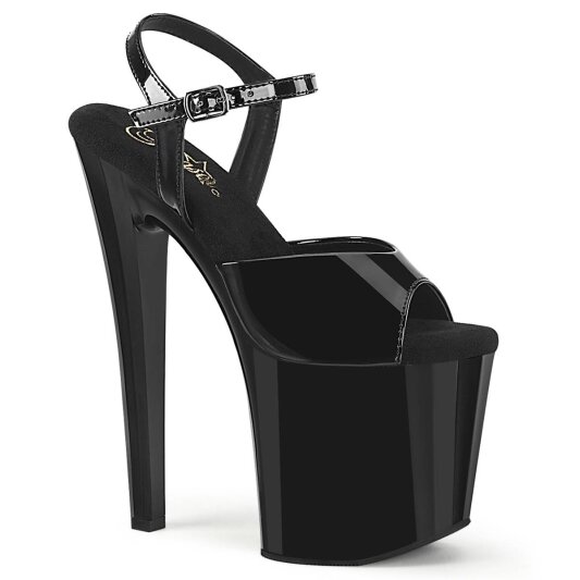 Pleaser ENCHANT-709 Plateau Sandalettes Patent Black EU-39 / US-9