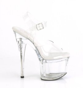 Pleaser ESTEEM-708 Plateau Sandalettes Transparent EU-35 / US-5