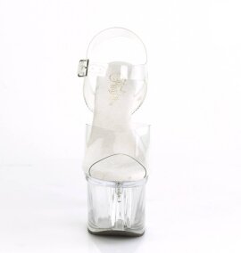 Pleaser ESTEEM-708 Plateau Sandalettes Transparent EU-37...