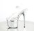 Pleaser ESTEEM-708CHLG Plateau Sandalettes Glitter Silver EU-38 / US-8