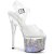 Pleaser ESTEEM-708CK Plateau Sandalettes Holo Transparent Silver EU-37 / US-7