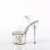 Pleaser ESTEEM-708CK Plateau Sandalettes Holo Transparent Silver EU-38 / US-8