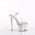 Pleaser ESTEEM-708CK Plateau Sandalettes Holo Transparent Silver EU-38 / US-8