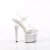 Pleaser ESTEEM-708DM Plateau Sandalettes Rhinestones Chrome Transparent Silver EU-40 / US-10