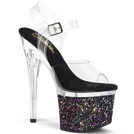 Pleaser ESTEEM-708LG Plateau Sandalettes Glitter...