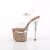 Pleaser ESTEEM-708LG Plateau Sandalettes Glitter Transparent Rose Gold EU-38 / US-8