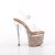 Pleaser ESTEEM-708LG Plateau Sandalettes Glitter Transparent Rose Gold EU-38 / US-8