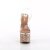 Pleaser ESTEEM-708LG Plateau Sandalettes Glitter Transparent Rose Gold EU-39 / US-9