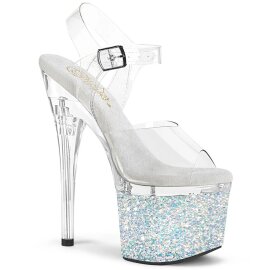 Pleaser ESTEEM-708LG Plateau Sandalettes Glitter...