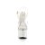 Pleaser ESTEEM-708LG Plateau Sandalettes Glitter Transparent White EU-35 / US-5