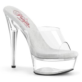 Pleaser EXCITE-601 Plateau Sandalettes Transparent EU-37...