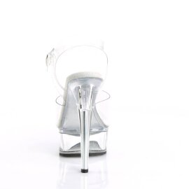 Pleaser EXCITE-608 Plateau Sandalettes Transparent EU-38 / US-8