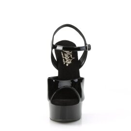 Pleaser EXCITE-609 Plateau Sandalettes Patent Black EU-41 / US-11