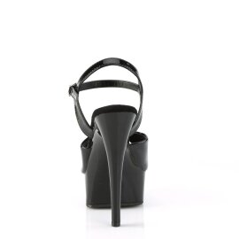Pleaser EXCITE-609 Plateau Sandalettes Patent Black EU-35 / US-5