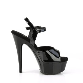 Pleaser EXCITE-609 Plateau Sandalettes Patent Black EU-35 / US-5