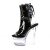 Pleaser FLASHDANCE-1018-7 Plateau Ankle Boots Patent Black Colorful EU-35 / US-5