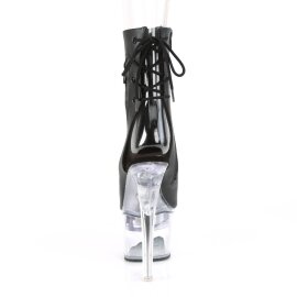 Pleaser FLASHDANCE-1018-7 Plateau Ankle Boots Faux Leather Black EU-35 / US-5