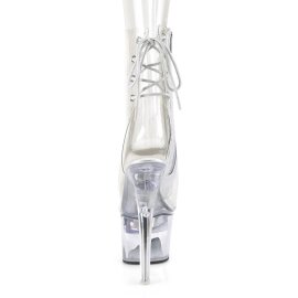 Pleaser FLASHDANCE-1018C-7 Plateau Ankle Boots Transparent EU-35 / US-5