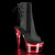 Pleaser FLASHDANCE-1018C-7 Plateau Ankle Boots Transparent EU-35 / US-5