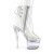 Pleaser FLASHDANCE-1018C-7 Plateau Ankle Boots Transparent EU-35 / US-5
