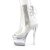 Pleaser FLASHDANCE-1018C-7 Plateau Ankle Boots Transparent EU-36 / US-6