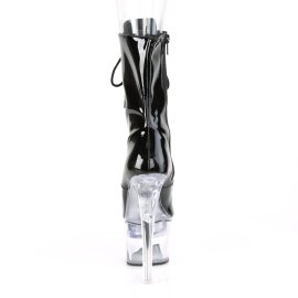 Pleaser FLASHDANCE-1020-7 Plateau Ankle Boots Patent Black Colorful EU-35 / US-5