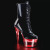 Pleaser FLASHDANCE-1020-7 Plateau Ankle Boots Patent Black Colorful EU-35 / US-5