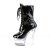 Pleaser FLASHDANCE-1020-7 Plateau Ankle Boots Patent Black Colorful EU-35 / US-5