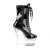 Pleaser FLASHDANCE-1020-7 Plateau Ankle Boots Patent Black Colorful EU-39 / US-9