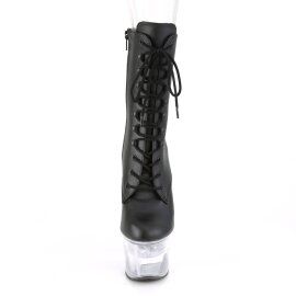Pleaser FLASHDANCE-1020-7 Plateau Ankle Boots Faux Leather Black Colorful EU-37 / US-7